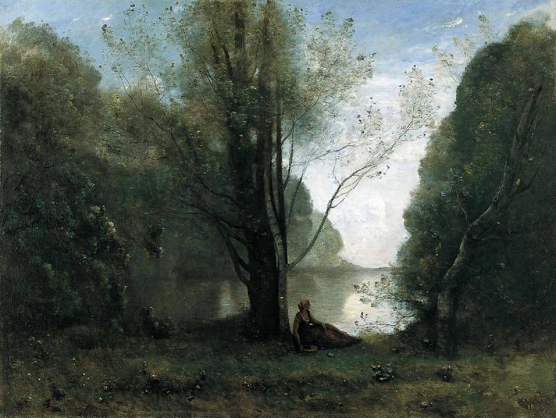 Jean Baptiste Camille  Corot Solitude Recollection of Vigen Limousin